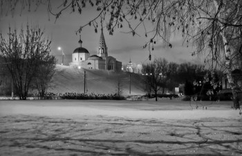 картинка старого города / Серпухов из прошлого. Троицкий собор