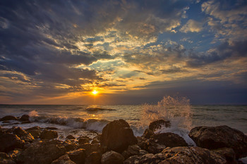 Вечерний прибой / Крым