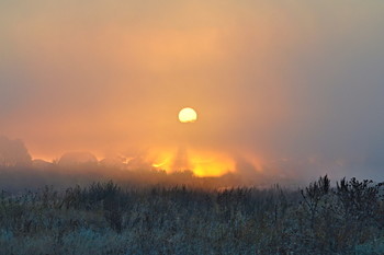 Утро туманное... / Сентябрь. Первые заморозки. Туман над р.Черная Калитва.