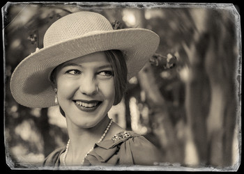 It was recently, it was a very long time ago. / Портрет девушки на костюмированном представлении.