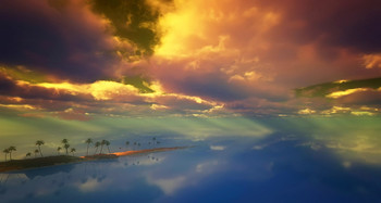 Небеса... / над водой