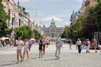 На Вацлавской площади. / Прага. Август 2019.