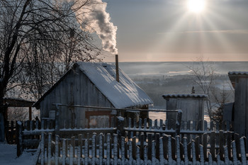 Банька / Морозное ноябрьское утро в Пермском крае.
