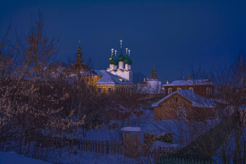 зимний вечер / конец зимы, вечер, Ростов Великий