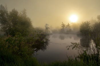 Сонный Айдар / утро,туман,река