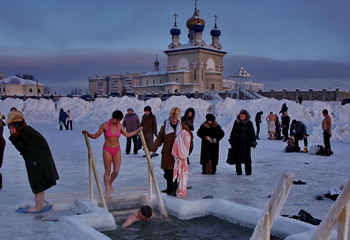 Крещение... / Озеро Смолино в Челябинске