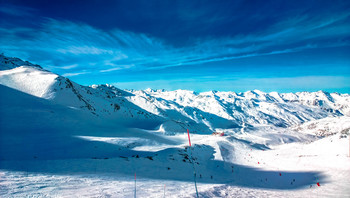 &nbsp; / photo of a moutain filled with snow in the French Alps