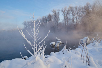 Январский берег / Россия. Тула. Косая Гора. Озеро Горячка.