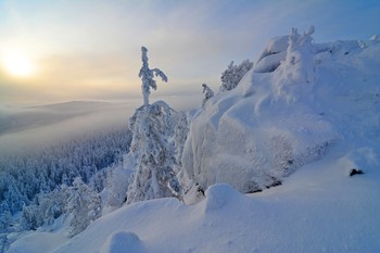 &nbsp; / Зимний вид на Качканаре.