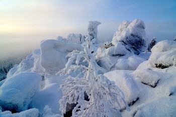 На горе Качканар. / Зима на горе Качканар.