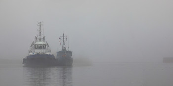 Туманный рейд / Кронштадт.
Купеческая гавань.
Туман