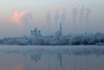 Иней в Угреше / Утро.
Московская область.
Угреша.
Мороз и иней.