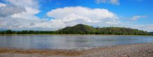Панорама реки Селенга / панорама из 3х фото