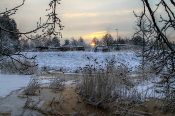 Зимнее утро / Река