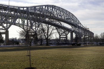 &nbsp; / This is a view of the Bluewater Bridges from the park