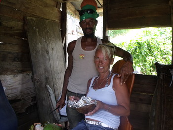 &nbsp; / A meal up in the hills of Negril, with Flash. At a farm where the circle of life is blessed by the ancestors.