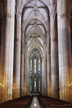 Monastery of Saint Mary of the Victory / Interior of the Dominican convent in the civil parish of Batalha, Portugal