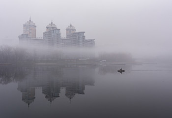 Рассветный туман / р.Десёнка, Киев