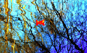 весна-красна / весна, отражение, кораблик