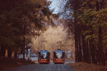 «Осенняя соната московского трамвая» / Russia. Moscow. Sokolniki, Deer street. Evening...
Camera: Canon EOS 5
Lens: Canon Zoom Lens EF 70-210 mm
Film: Agfa Agfacolor 100-24 (expired 12/2005)
Scanner: Fujifilm Frontier SP-3000
Photo taken: 19/10/2018
P.S. Пленка тут оооооочень старая, ооооочень просроченная. Хранилась неведомо как (скорее всего в тепле). Я как-то купил у человека 1 шт. на пробу. Очень понравилось именно под осенние сюжеты (зимние чуть меньше, летние совсем ни как) и пошел купил у него все что осталось. Лежит в холодильнике. Снимаю только в октябре на эту пленку