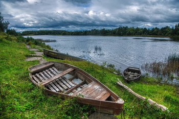 Пейзаж на реке Унжа / лето 2019 г. поселок Первомайка