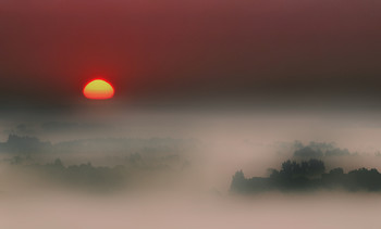 рассвет на Клязьме / туманное утро