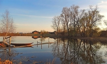 Сельский вечер. / Томская область. Село