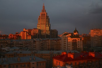 закат / Москва закат