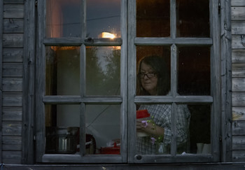 у окна / лето, Подмосковье