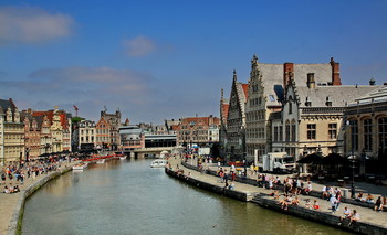 Набережная Граслей. / Гент.Бельгия.Одни из лучших бельгийских домов гильдий расположены вдоль канала Граслей.