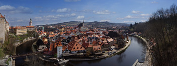Чешский Крумлов / панорама из 5 вертикальных кадров