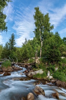 Малая алматинка / Река Малая алматинка, Медео, Алматы, Казахстан.