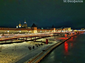 Тула//набережная / Ночная набережная в городе-герое Тула