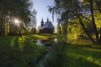 Тишина / Церковь Всемилостивого Спаса (1712 г.) из села Фоминского Костромского района.Костромская слобода.