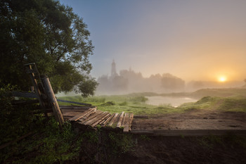 Солнце в тумане / с.Филипповское, Владимирская область
