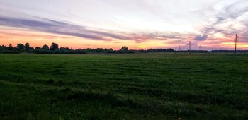 закат в поле / август