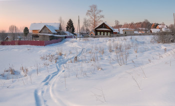Нежность зимнего утра / Зимнее утро в деревеньке