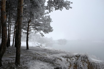 На берегу Оки. / Пейзаж левого берега Оки.