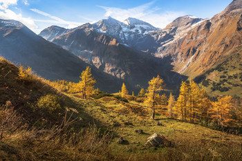 Вот и осень пришла. Австрийские Альпы. / Альпы в лучах рассвета.