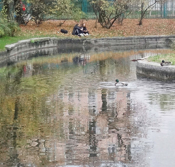 На кусочке природы / Уголок Юсуповского сада в Санкт-Петербурге