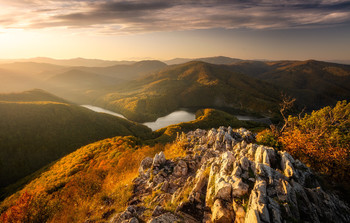 &nbsp; / Sunset in Slovakia hills with High Tatras in the background. :)