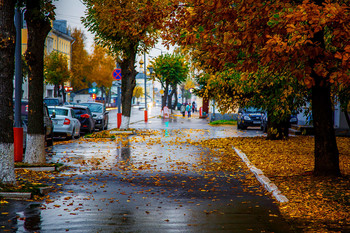 Все краски осени / Дождливое октябрьское утро в городе. Осень 2020, улицы Мурома.
