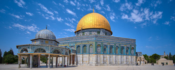 &nbsp; / The Dome of the Rock in Jerusalem, as seen from the east, with the Dome of the Chain in front.