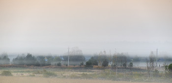 Деревня в предрассветном тумане / Сюжеты осени