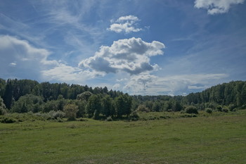 Пейзаж с облаками / урочище Пыталово, зубцовский район, тверская область