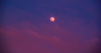 Луна при закате солнца / Луна незаметно появилась ещё засветло.И вдруг облака, а также кутающееся в них ночное светило раскрасило в розовый цвет уходящее солнце! Красота! Успеть бы снять!!!