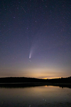 &nbsp; / This summer my son and I chased the Comet as it shown bright in the sky. This was one of my favorites as I caught a shooting star underneath the comet.