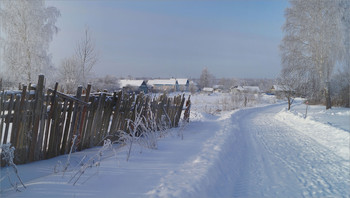Была зима ... / Свежий снег. Деревня Котиха.
