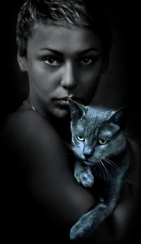 Дама , кошка.... / ***