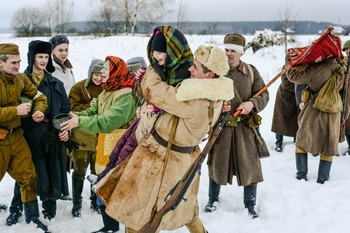 наши пришли! / реконструкция освобождения д.Дуброва Светлогорского района Беларусь